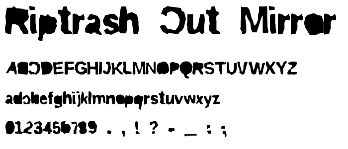ripTRASH_cut Mirror font